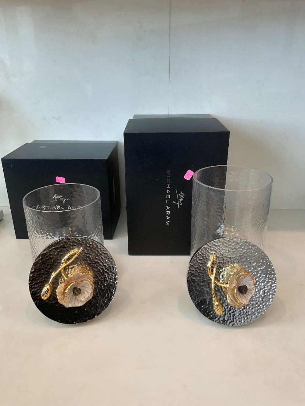 Michal Aram glass canisters